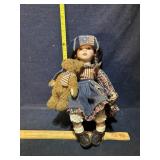 Patriotic porcelain doll