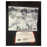 mickey Mantle, Billy Martin and Whitey Ford signed