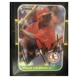 Vince coleman Signed