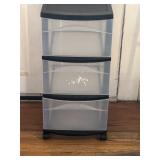 Rolling plastic storage unit