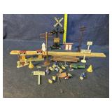 Toy train scenery and people
