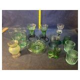 Green glass lot