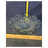 Ruffled glass bowl