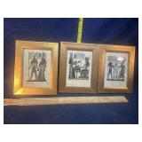 Framed Egyptian Papyrus artwork