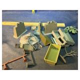 Model train scenery parts