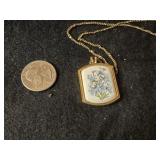 Vintage Avon Floral Enamel Pendant
