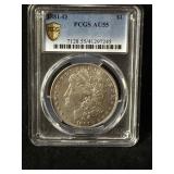 Graded Morgan Silver dollar