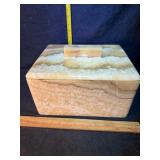 Vintage Onyx Stone tobacco box