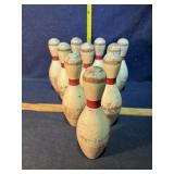 Wooden bowling pins
