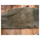 WWII Duffle Bag, note Name