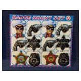 Badge mount set
