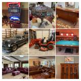 Moving Auction Kubota Tractor, 1980 MGB, Slot Machine, Tools, Patio Furniture & More!