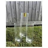 Lot of 3 Glass Vases Largest 24" Tall Lot of 3 Glass Vases Largest 24" Tall