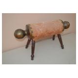 Early Victorian Rolling Pin Cylinder Foot Stool