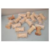Lot of 17 Wood Spools