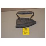 Sad Iron with Hand Painted Rooster