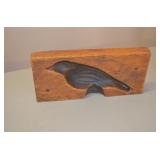 Hand Carved Crow Buttermold