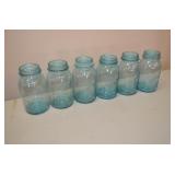Lot of 6 Ball Blue Jars