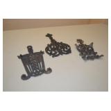 3 Cast Iron Trivets
