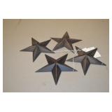 Lot of 4 Metal Stars