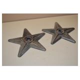 Lot of 2 Cast Iron Stars