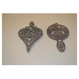 2 Cast Iron Trivets
