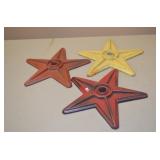 Lot of 3 Cast Iron Stars