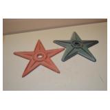 Lot of 2 Cast Iron Stars