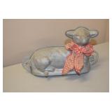 Vintage Aluminum Lamb Cake Mold