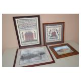 Lot of 4 Early Artwork Pieces