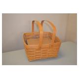1999 Large 2 Handle Longaberger Basket with Riser