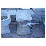 Cement Pedestal 12" Across 17" Tall Cracked