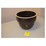 Unusual Size Dark Brown Crock