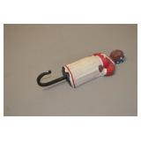 Wood Carved Towel Americana Hook