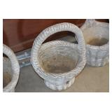 Large Cement Basket Planter