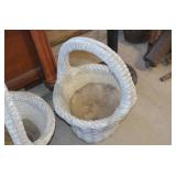Large Cement Basket Planter