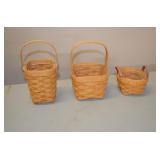 Lot of 3 Longaberger Baskets