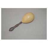 Silver Handle Sock Darning Tool- White