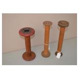 Lot of 3 Antique Spools