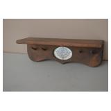 Wood Wall Shelf with Cross Stitch Insert