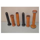 Lot of 6 Wood Spools