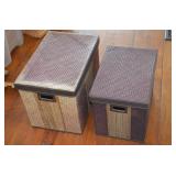 Lot of 2 Storage Boxes with Lids