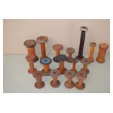 Lot of 16 Wood Spools