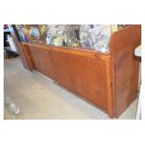 Large Wood Workbench with Sliding Doors