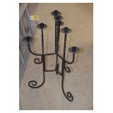 7 Light Steel Freestanding Candelabra  31"