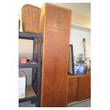 Wood 4 Door Tall Storage Cabinet