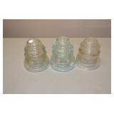 Lot of 3 Hemingray USA Made  Insulators