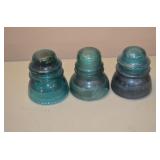 Lot of 3 Hemingray Insulators ** Read below
