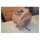 Wood Barrel Butter Churn