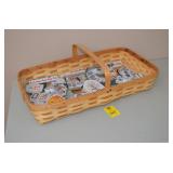 Wood Basket of 45 +/- Cat